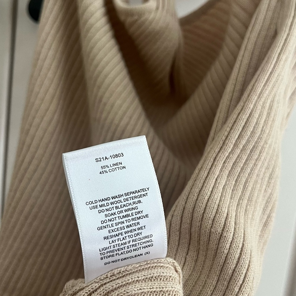 Bec And Bridge AUS 10 US 6 Riviera Twist Knit Ribbed Midi Dress In Sand - Picture 7 of 16